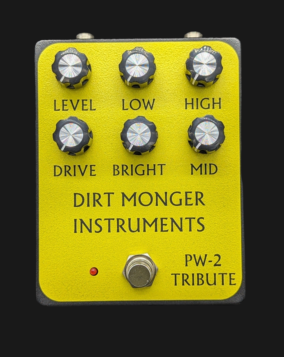 color driver pedal Dirt Monger Instruments PW-2 Power Driver Tribute
